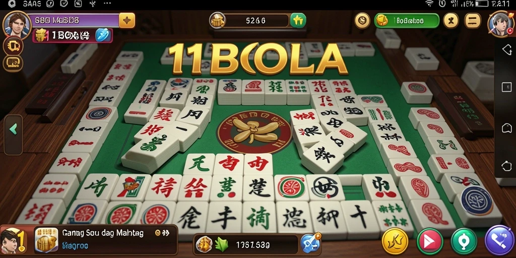 Tampilan gameplay menarik 11BOLA dalam permainan Mahjong.