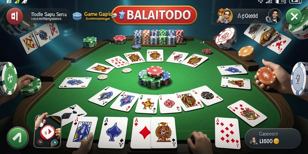 Tampilan gameplay Gaple yang menegangkan dan seru.