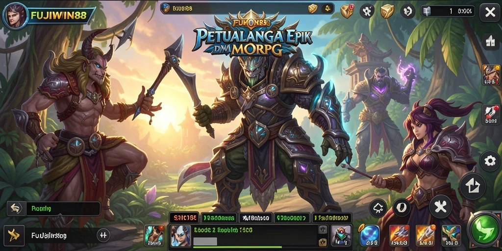 Tampilan gameplay seru dalam FUJIWIN88 yang memikat para pemain MMORPG.