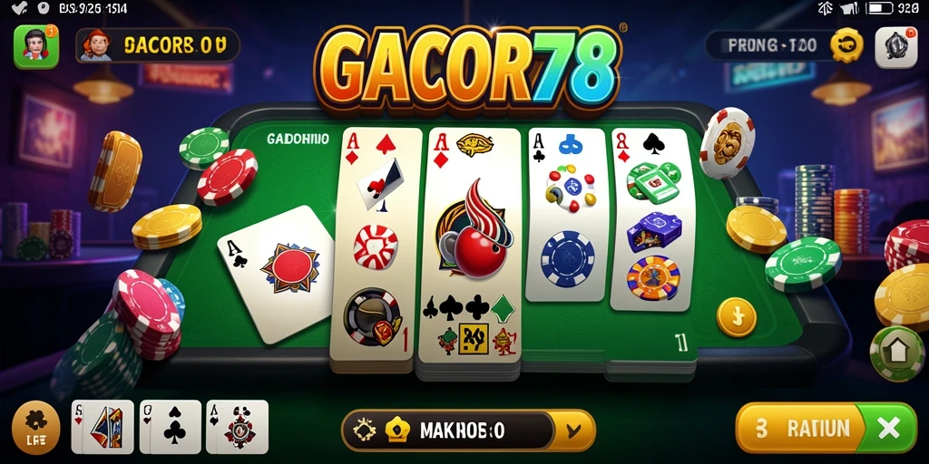 Tampilan menarik dari gameplay GACOR78 dalam permainan Domino.