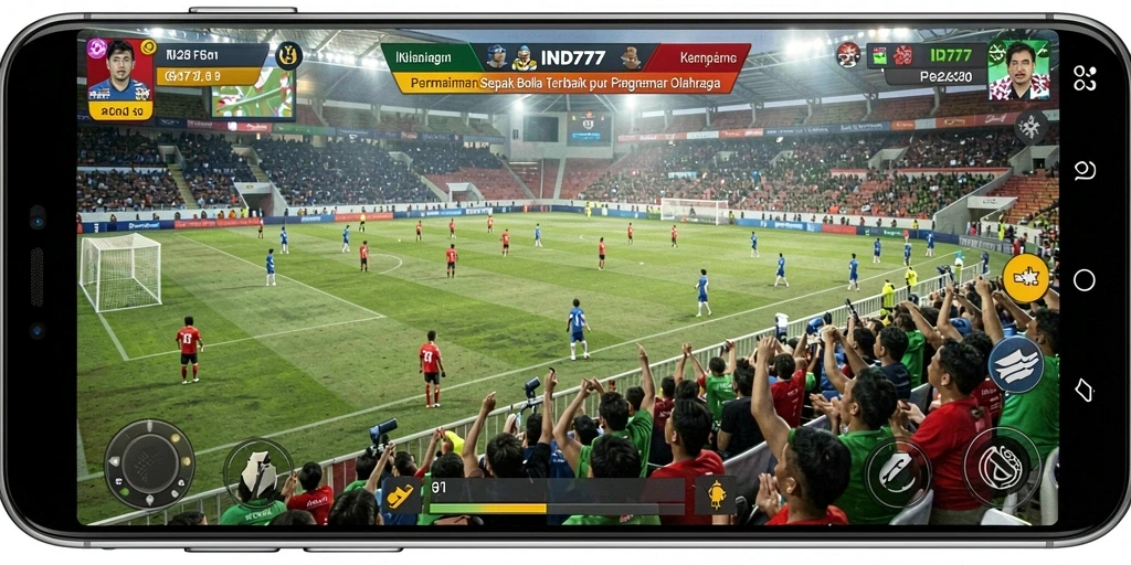 Tangkapan layar menunjukkan aksi intens dalam permainan sepak bola.