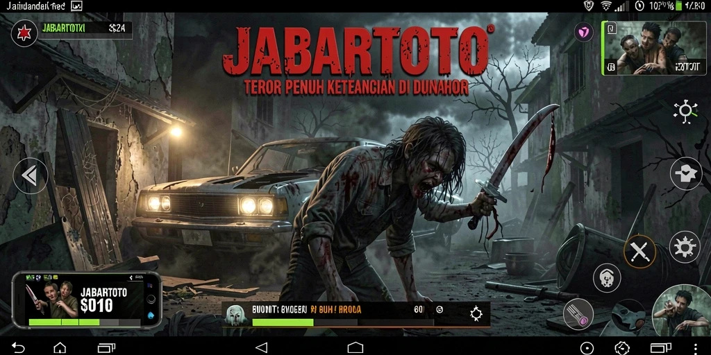 Screenshot gameplay JABARTOTO dengan suasana horor yang mencekam.