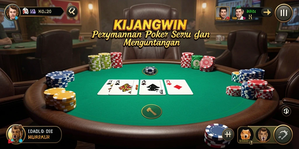 Tampilan gameplay seru KIJANGWIN dalam kompetisi Poker.