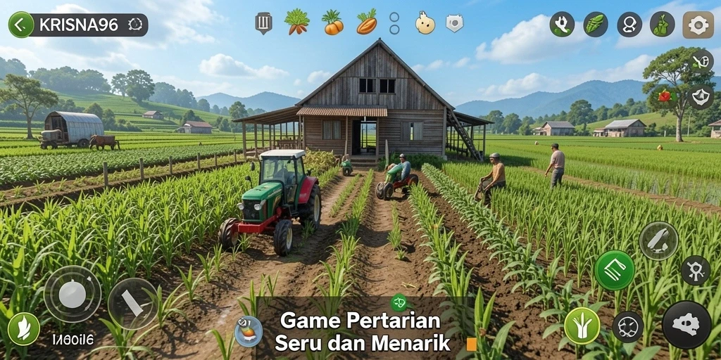 Tampilan gameplay menarik dari KRISNA96 saat bertani.