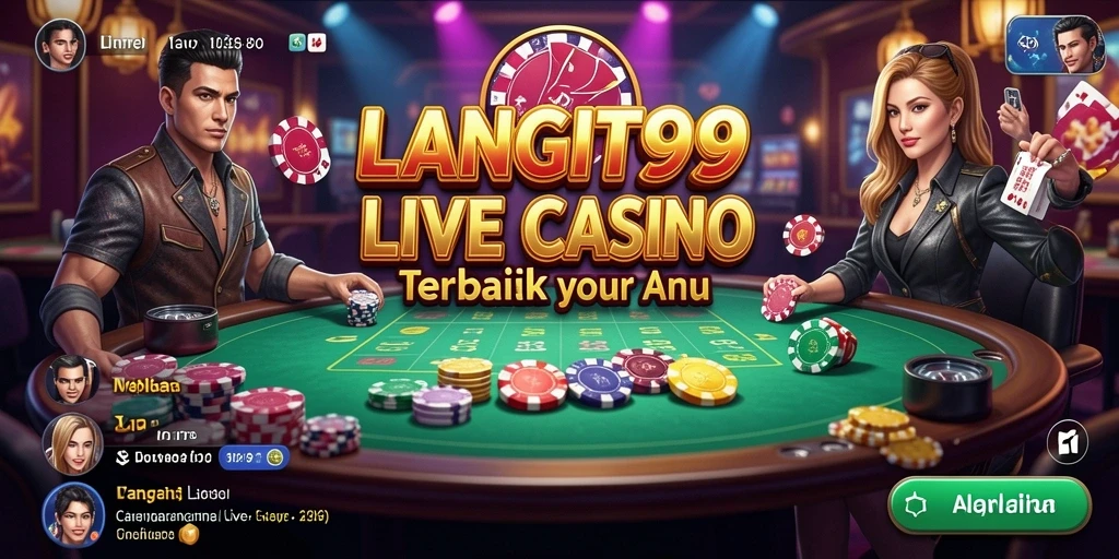 Screenshot LANGIT99 menampilkan dealer langsung yang siap bermain.