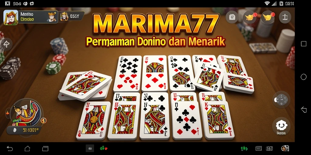 Tampilan gameplay seru dalam permainan domino MARIMA77.