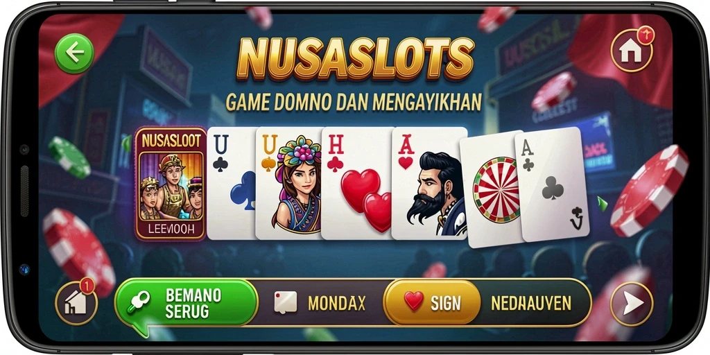 Tampilan menarik dari gameplay seru NUSASLOTS dalam permainan Domino.