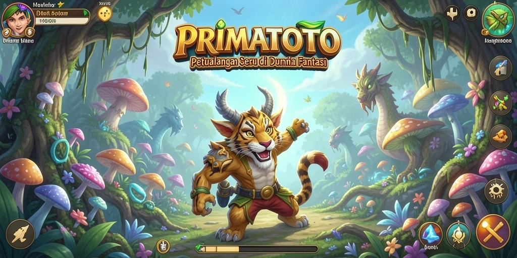 Tampilan gameplay PRIMATOTO yang penuh aksi dan petualangan.
