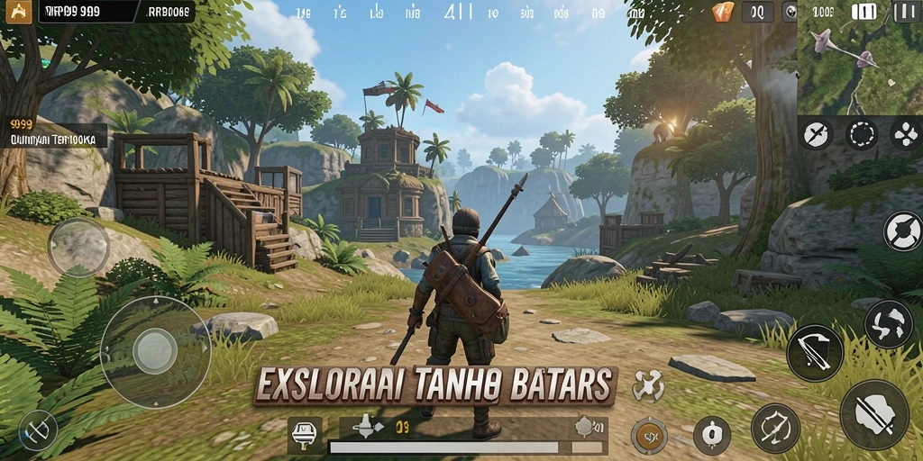 Tangkapan layar RR999 menampilkan petualangan seru di dunia terbuka.
