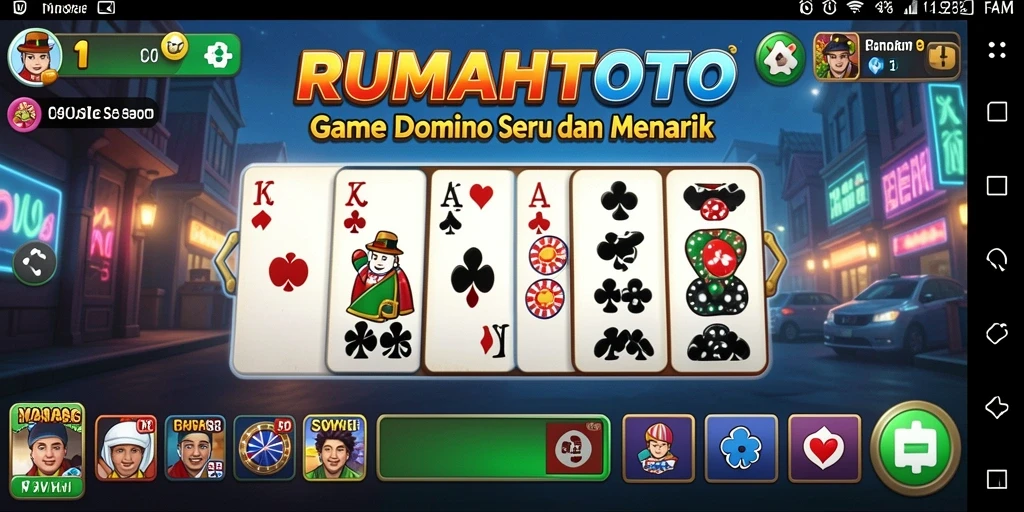 Tampilan permainan Domino yang menarik dari RUMAHTOTO.