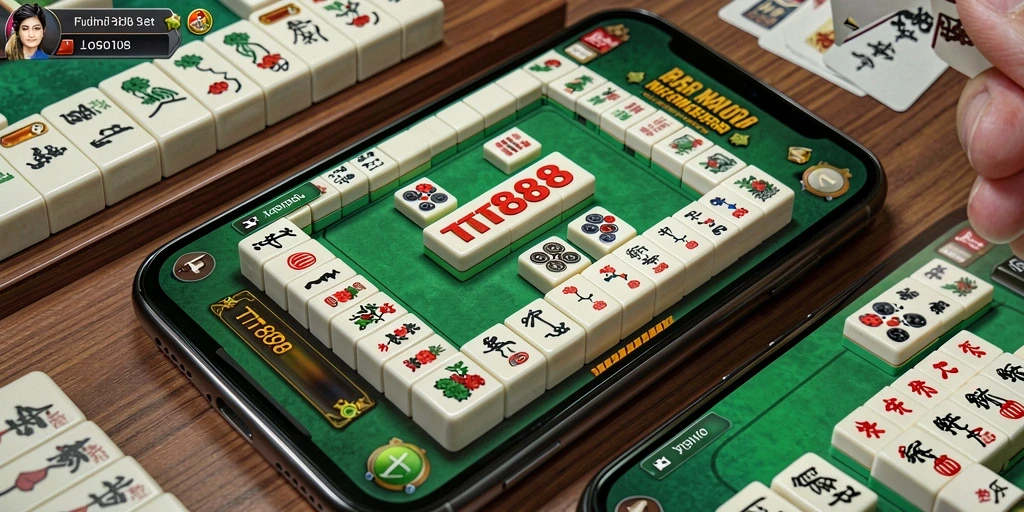 Tangkapan layar utama TTT888 menampilkan permainan Mahjong yang menantang dan interaktif.